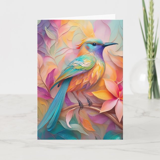 Carte Oiseau Chanson Violet Gorge Fantastique (Devant)