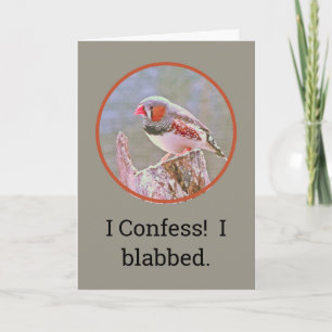 Carte Oiseau coloré/Un Petit Oiseau Me Dit/Joyeux Annive