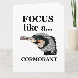 Carte Oiseau Cormoran Focussent Comme Un Anniversaire De