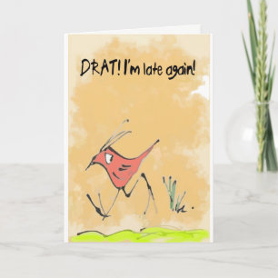 Carte Oiseau d'anniversaire