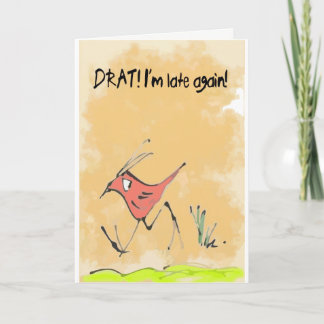 Carte Oiseau d'anniversaire