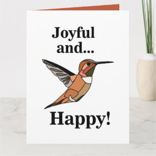 Carte Oiseau De Colibri Joyeux Et Joyeux Oiseau Amoureux