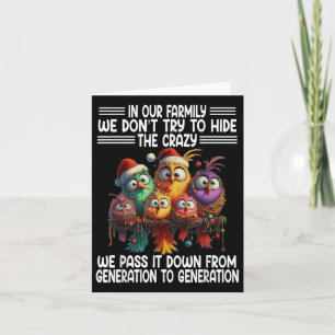 Carte Oiseau Drôle Dans Notre Famille Nous N'Essayons Pa