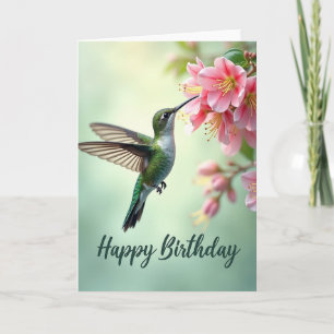 Carte Oiseau Fleur Charmante