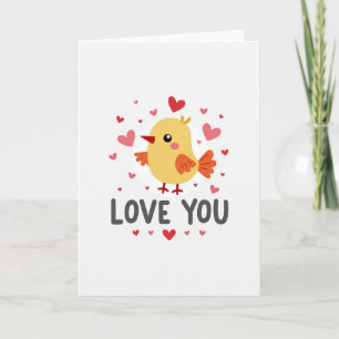 Carte Oiseau Jaune Je T'Aime