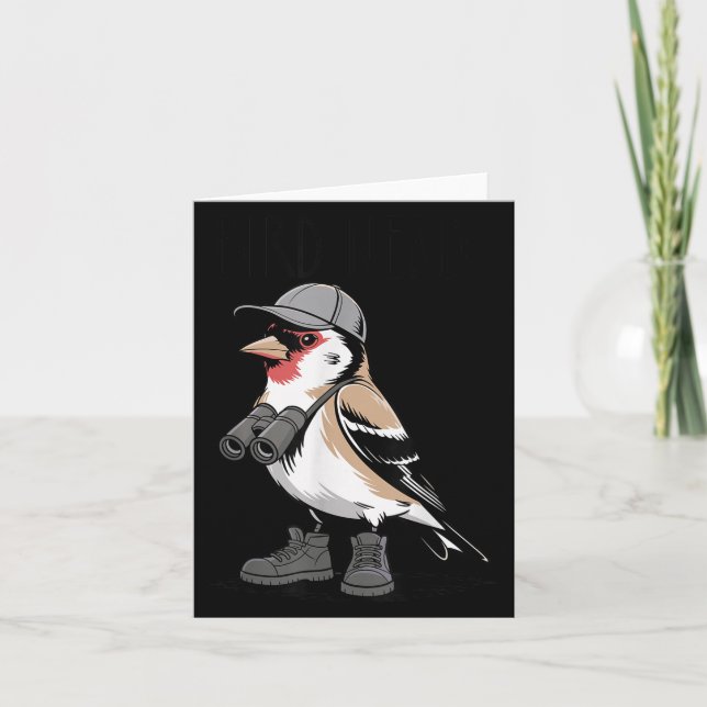 Carte Oiseau Nerd Oiseau Drôle À L'Oiseau À L'Observatio (Devant)