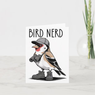 Carte Oiseau Nerd Oiseau Drôle À L'Oiseau Observateur De