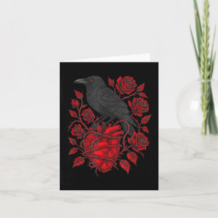 Carte Oiseau noir drôle F-caw-f Anti Saint-Valentin Céli