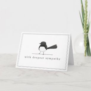 Carte Oiseau noir et blanc - Simple élégance