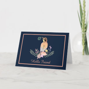 Carte Oiseau pastel 