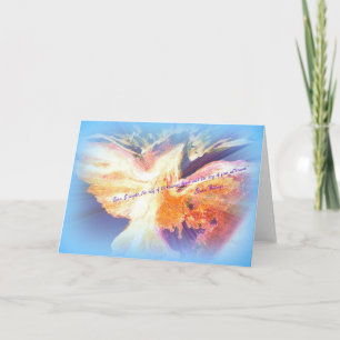 Carte Oiseau volant avec citation Baha'i