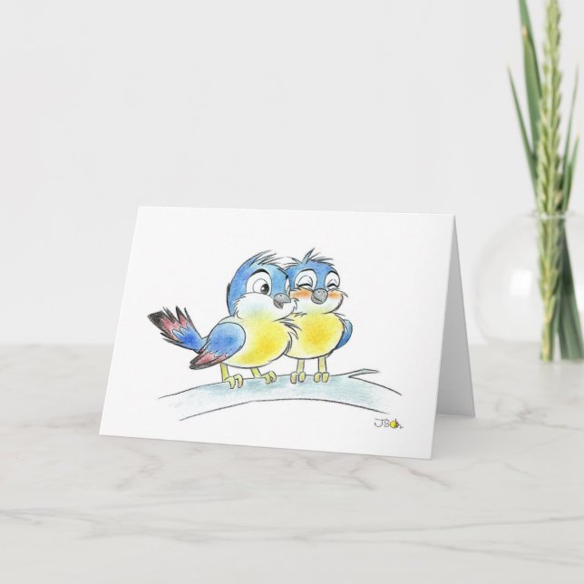 Carte Oiseaux bleus (Devant)