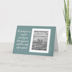 Carte Oiseaux de rivage, verset des écritures de Timothy