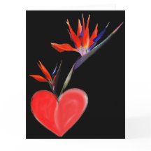 Oiseaux du Paradis dans le Vase du Coeur