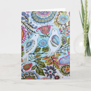 Carte Oiseaux en papier I