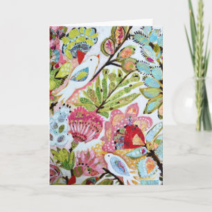 Carte Oiseaux en papier II