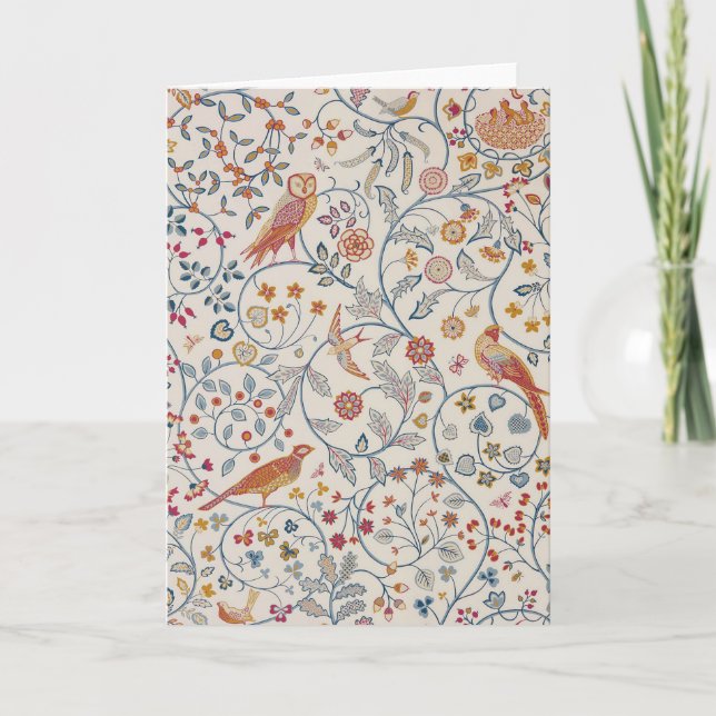 Carte Oiseaux et fleurs, William Morris (Devant)