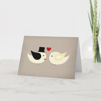 Carte Oiseaux jaunes canari mariés