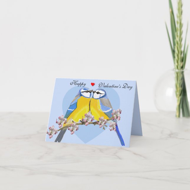Carte Oiseaux romantiques, Cyanistes Caeruleus Saint-Val (Devant)
