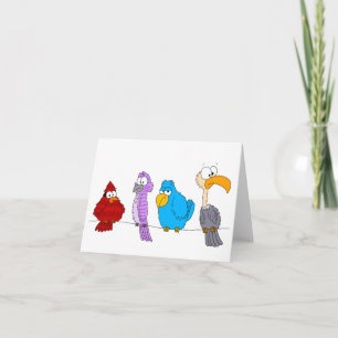 Carte Oiseaux sur fil