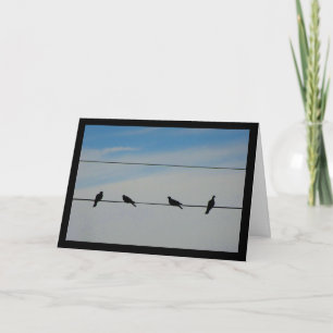Carte Oiseaux sur un fil