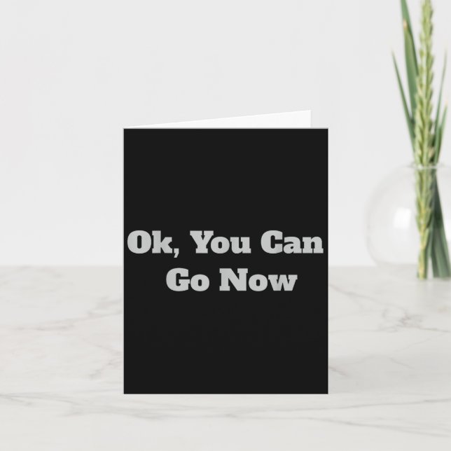 Carte Ok, You Can Go Now Motivational Gym Design  (Devant)