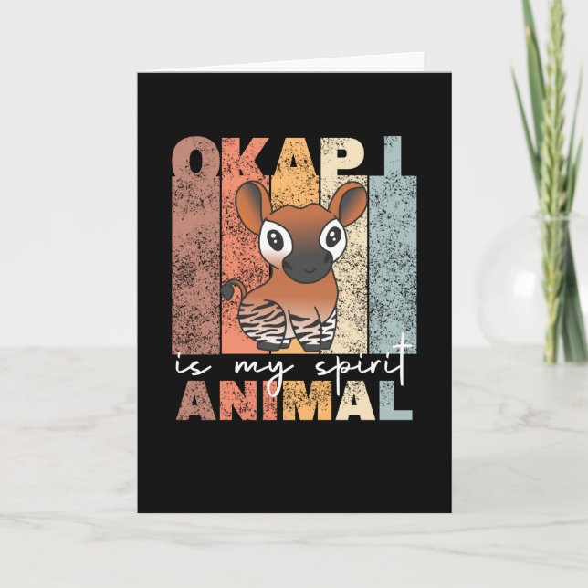 Carte Okapi est mon animal d'esprit - Okapis sont mignon (Devant)