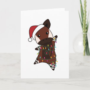 Carte Okapi Noël Neige Animaux d'hiver Okapis