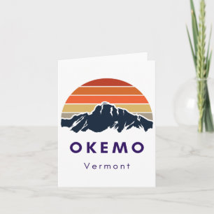 Carte Okemo Vermont Ski Snowboard Randonnées Cadeaux Pou