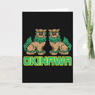 Carte Okinawa Guardian Lion Shisa Japon Martial japonais
