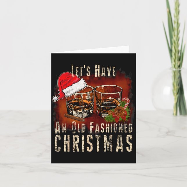 Carte Old Fashioned Whiskey Christmas - Bourbon Tail Dri (Devant)