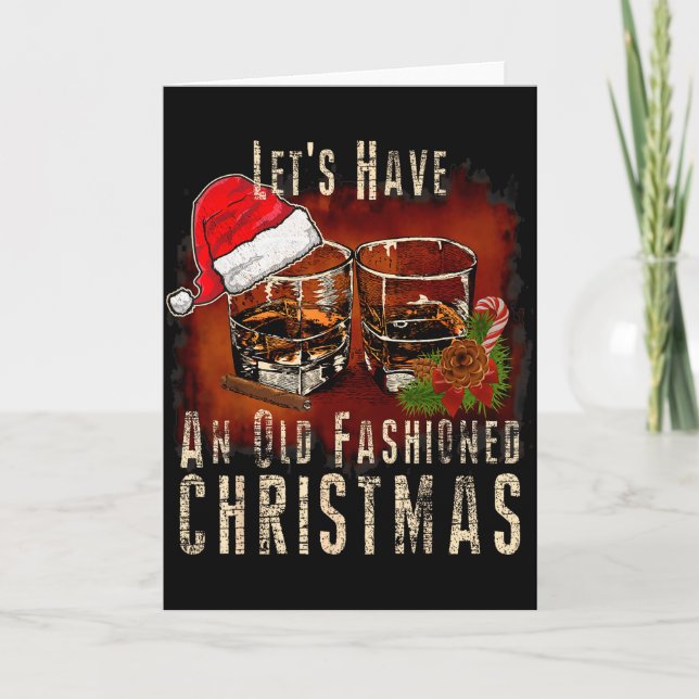 Carte Old Fashioned Whiskey Christmas - Bourbon Tail Dri (Devant)