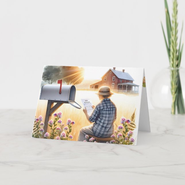 Carte Old Lady with DNA Test Results for Birday (Devant)