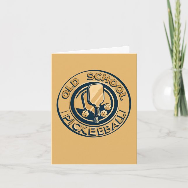 Carte Old School Pickleball Paddle  (Devant)