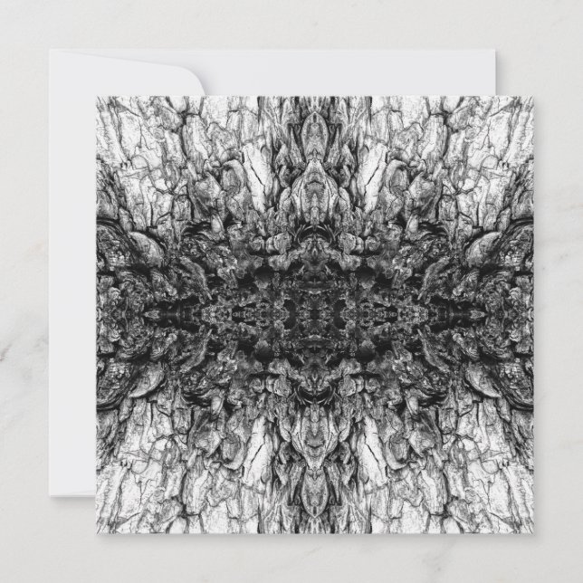 Carte Old Tree Bark Black And White Photo Pattern Design (Devant)