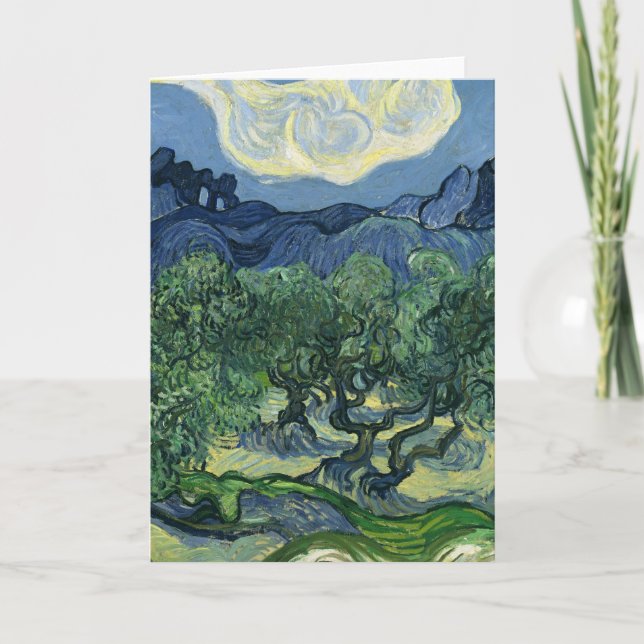 Carte Olive Trees by Van Gogh (Devant)