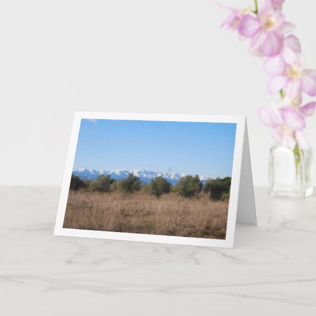 Carte Olivier Grove et Montagnes Neige (Orchidée)