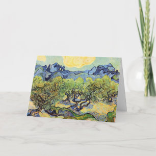 Carte Oliviers avec Alpilles par Vincent van Gogh