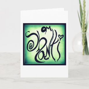 CARTE OM SHANTI GRAFFITI GREETING CARD (BLANK INSIDE)