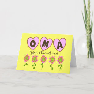 Carte "Oma vous êtes aimés"---Cadeaux du jour de mère