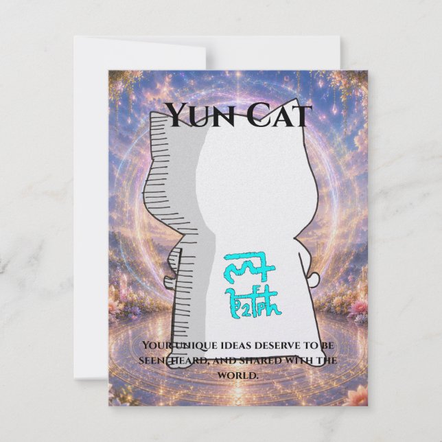 Carte Omamori Card #010 – Yun Cat | Expression • Creativ (Devant)