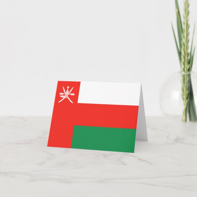 Carte Oman drapeau (Devant)