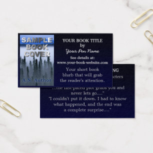 Carte Ombre Bleu Couverture du livre de promotion