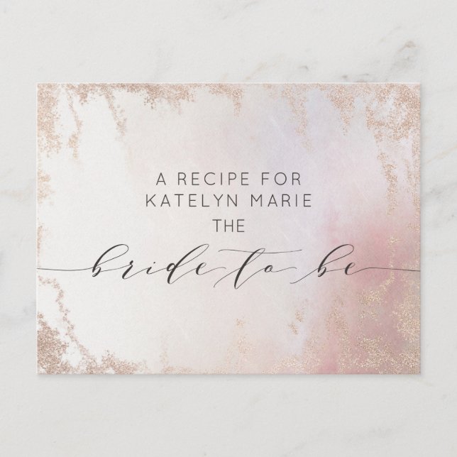Carte Ombre Blush Pink Frosted Bride pour être rec (Devant)