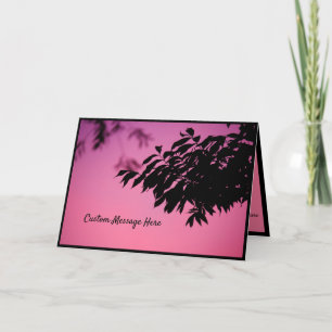 Carte Ombre de branche d'arbre de paysage noir violet él