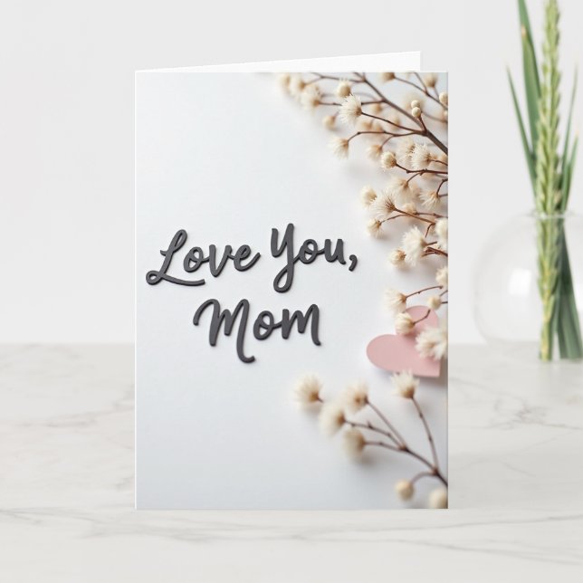 Carte ombre de script "Je t'aime maman" (Devant)