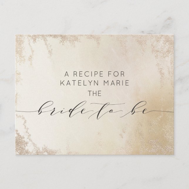 Carte Ombre Yellow Gold Frosted Bride être Recette (Devant)