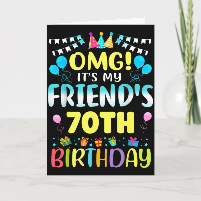 Carte Omg C'est Les 70 Ans De Mon Ami Douce 70 Ans (Devant)