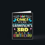 Carte Omg Son My Grandsons 3e Anniversaire Sweet 3 Ans O<br><div class="desc">Omg Son My Grandsons 3e Anniversaire Sweet 3 Anniversaire Premium</div>