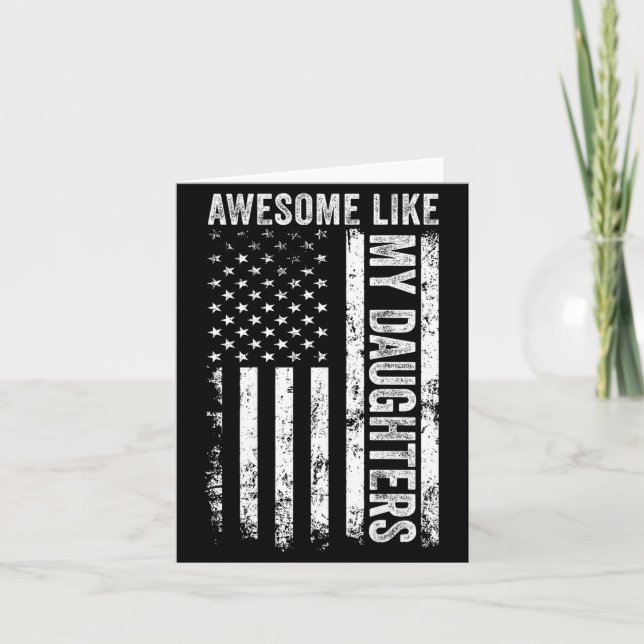 Carte On Back Awesome Like My Daughters Men Funny Father (Devant)